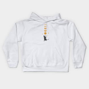 Cat and moon #2 Kids Hoodie